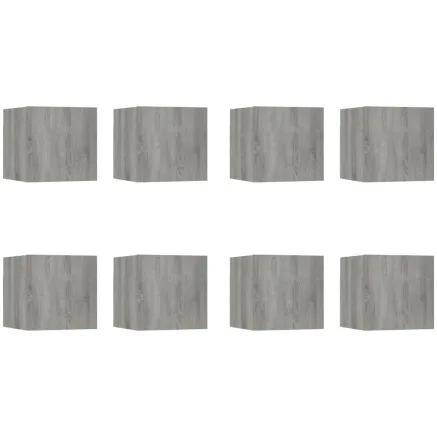 Meubles TV muraux 8 pcs Sonoma gris 30,5x30x30 cm 2