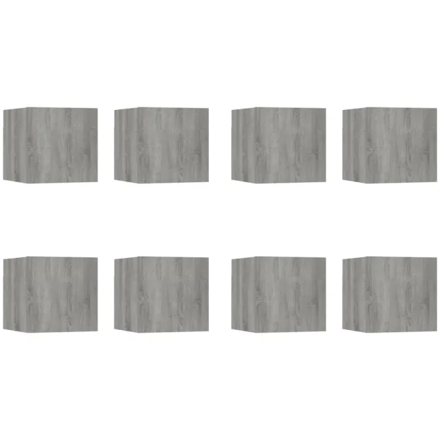 Meubles TV muraux 8 pcs Sonoma gris 30,5x30x30 cm