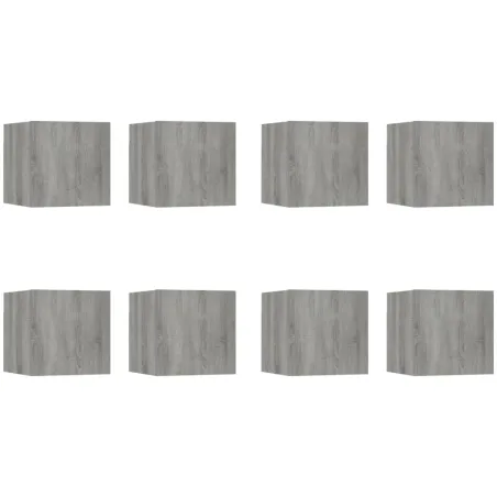 Meubles TV muraux 8 pcs Sonoma gris 30,5x30x30 cm