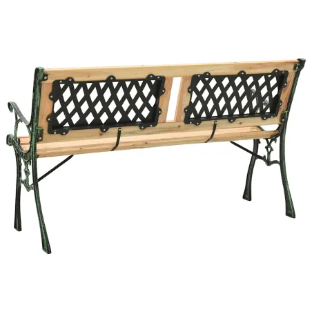 Banc de jardin 122 cm fonte et bois de sapin massif