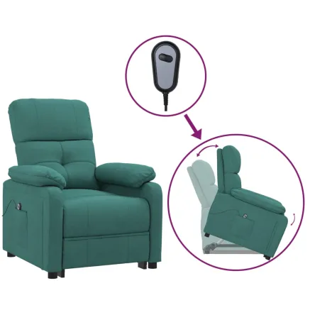 Fauteuil Vert foncé Tissu 2