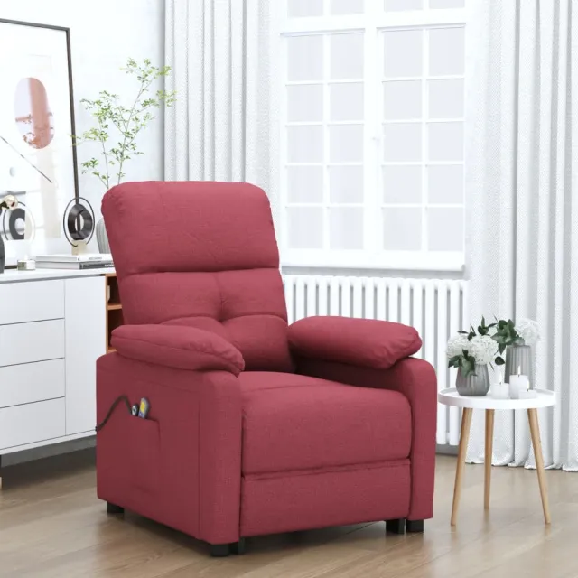 Fauteuil de massage Rouge bordeaux Tissu