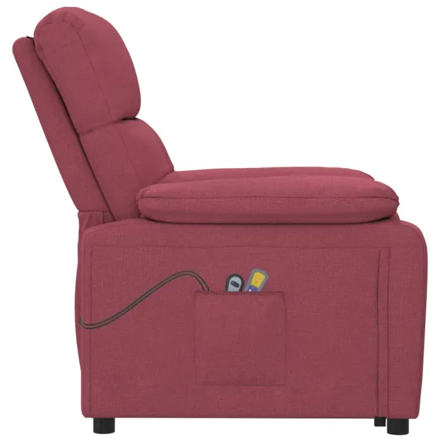 Fauteuil de massage Rouge bordeaux Tissu