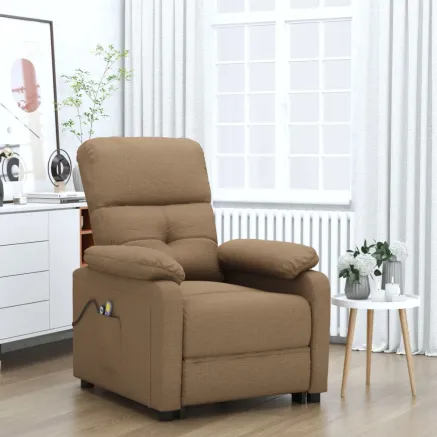 Fauteuil de massage Marron Tissu