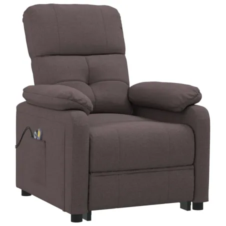 Fauteuil de massage Marron foncé Tissu