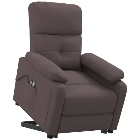 Fauteuil de massage Marron foncé Tissu