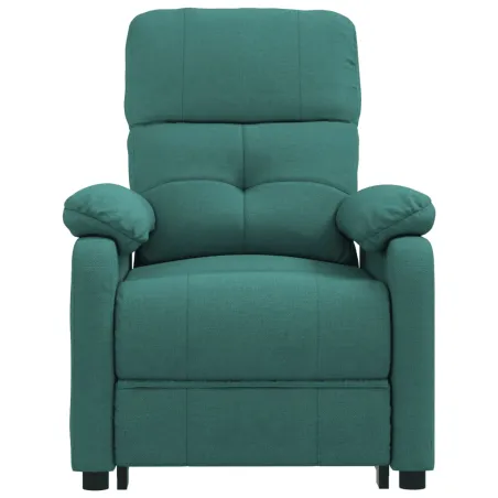 Fauteuil de massage Vert foncé Tissu