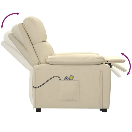 Fauteuil de massage Crème Tissu