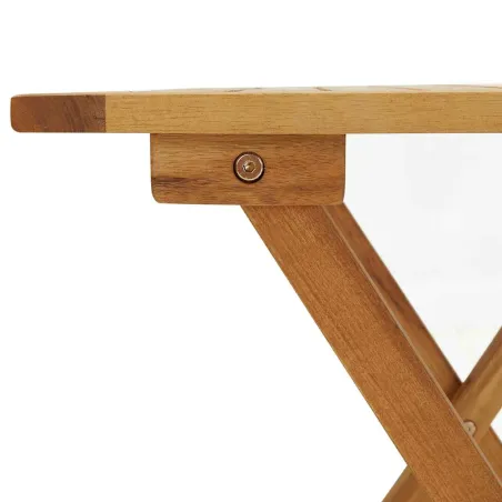 Chaise longue d'extérieur repose-pieds et table Acacia solide