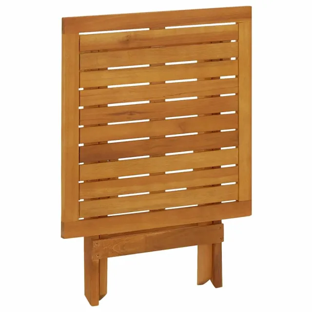 Chaises longues d'extérieur repose-pieds et table Acacia solide