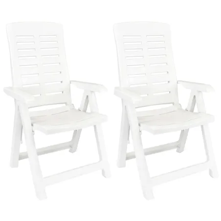 Ensemble à manger de jardin 3 pcs Blanc Polypropylène