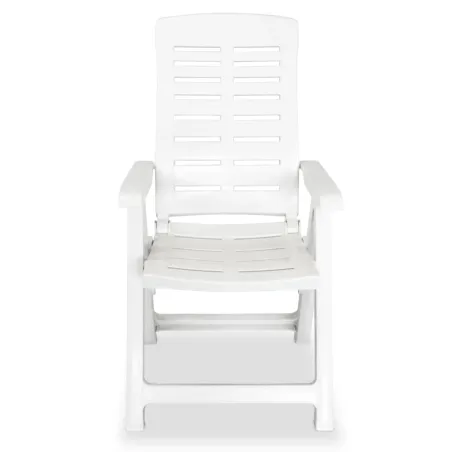 Ensemble à manger de jardin 3 pcs Blanc Polypropylène