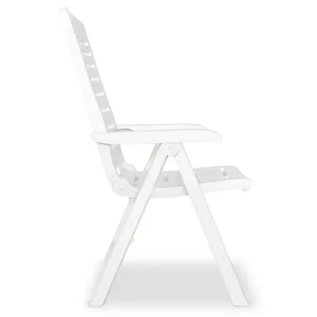 Ensemble à manger de jardin 3 pcs Blanc Polypropylène