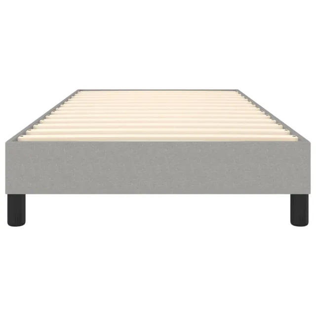 Cadre de lit à ressorts gris clair 80x200 cm tissu