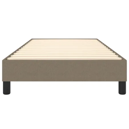 Cadre de lit à ressorts taupe 80x200 cm tissu