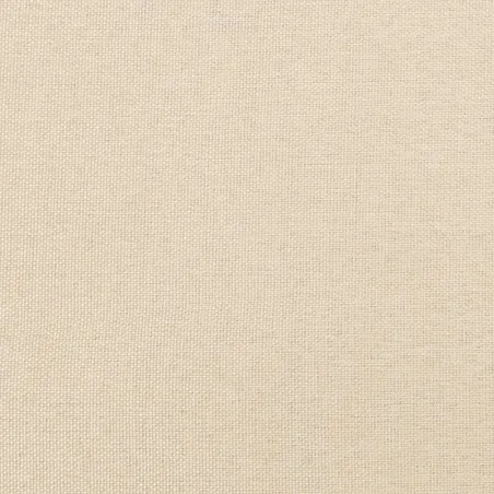 Cadre de lit à ressorts crème 80x200 cm tissu