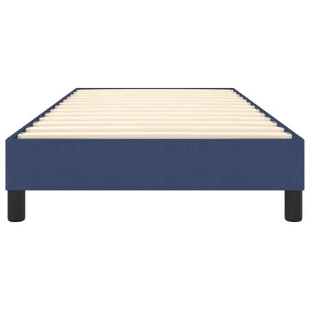 Cadre de lit à ressorts bleu 80x200 cm tissu