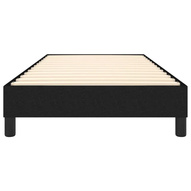 Cadre de lit à ressorts noir 90x190 cm tissu