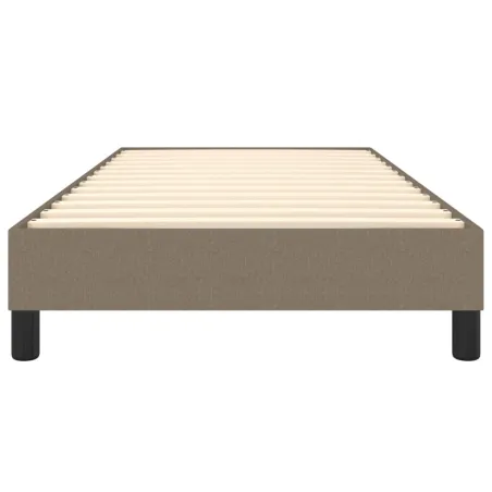 Cadre de lit à ressorts taupe 90x190 cm tissu