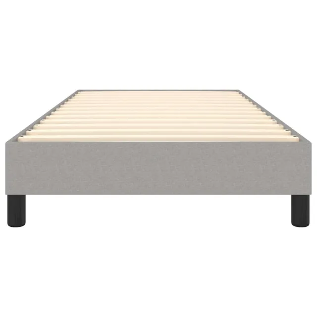 Cadre de lit à ressorts gris clair 90x200 cm tissu