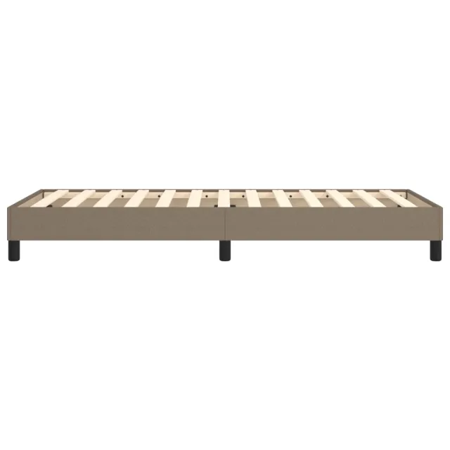 Cadre de lit à ressorts taupe 90x200 cm tissu