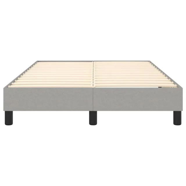 Cadre de lit à ressorts gris clair 120x200 cm tissu