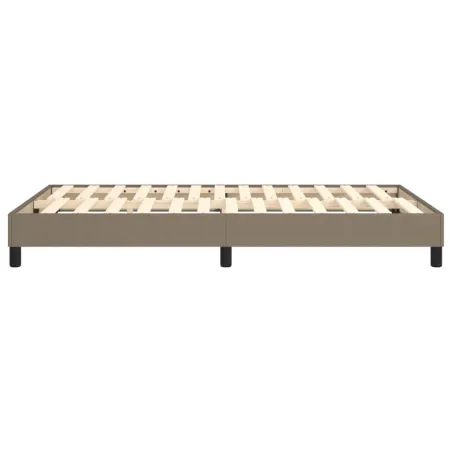Cadre de lit à ressorts taupe 120x200 cm tissu
