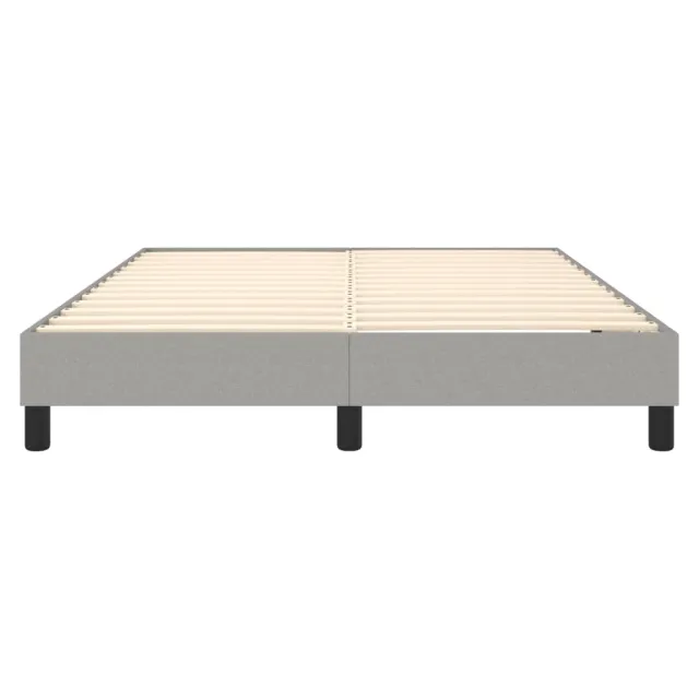 Cadre de lit à ressorts gris clair 140x190 cm tissu