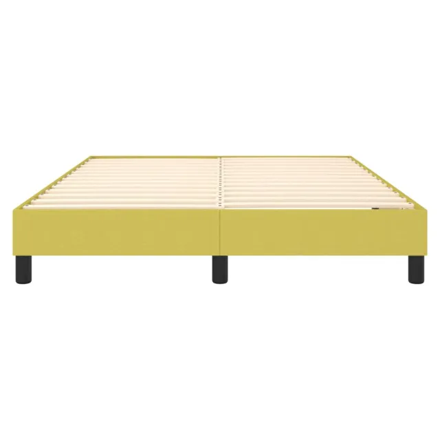 Cadre de lit à ressorts vert 140x200 cm tissu