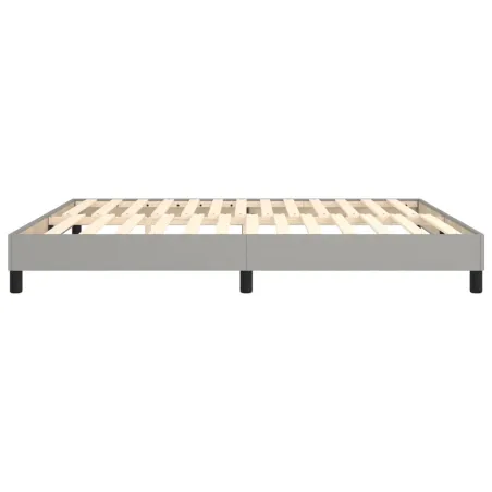 Cadre de lit à ressorts gris clair 160x200 cm tissu