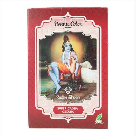 Colorazione Semipermanente Henna Radhe Shyam Shyam Henna Mogano (100 g
