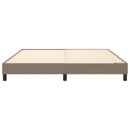 Cadre de lit à ressorts taupe 160x200 cm tissu