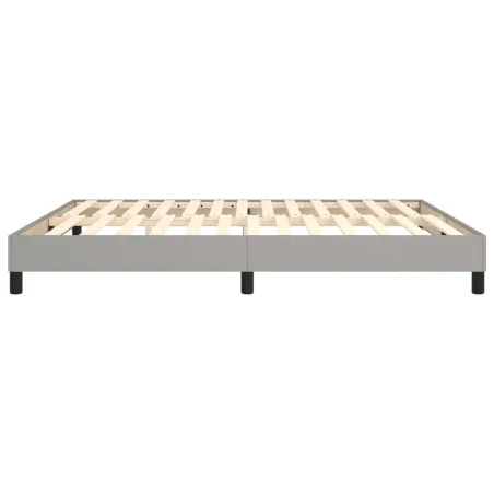 Cadre de lit à ressorts gris clair 180x200 cm tissu