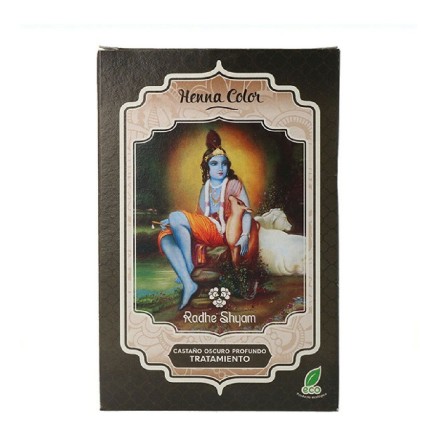Semi-permanente kleurstof Radhe Shyam Donkerbruin Henna In poedervorm