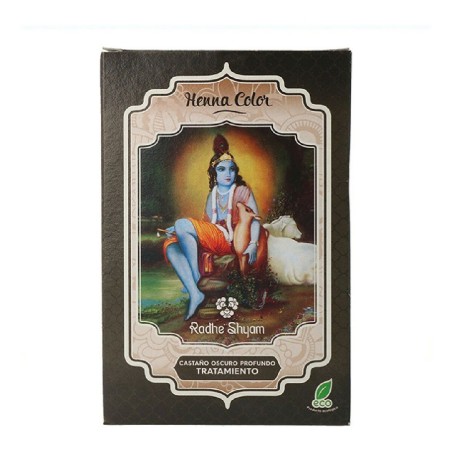 Colorazione Semipermanente Radhe Shyam Castano Scuro Henna In polvere