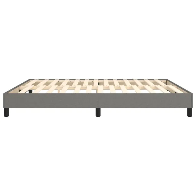 Cadre de lit à ressorts gris foncé 180x200 cm tissu