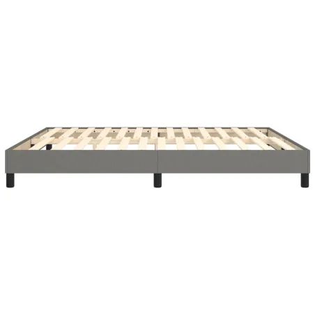 Cadre de lit à ressorts gris foncé 180x200 cm tissu