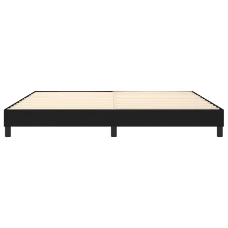 Cadre de lit à ressorts noir 200x200 cm tissu
