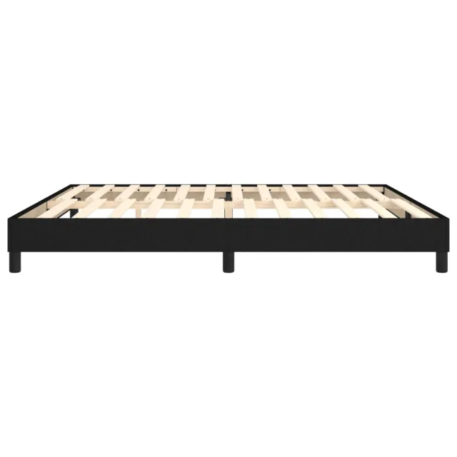 Cadre de lit à ressorts noir 200x200 cm tissu