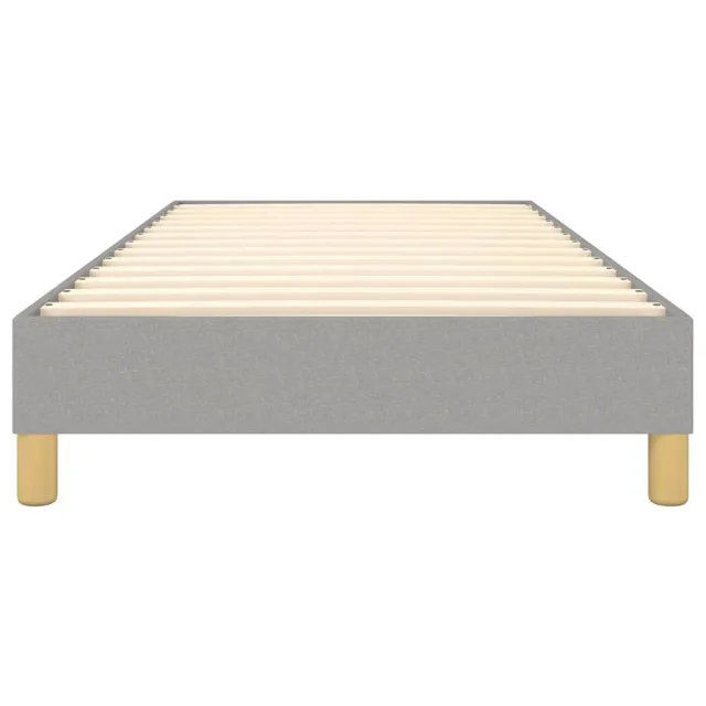 Cadre de lit à ressorts gris clair 80x200 cm tissu