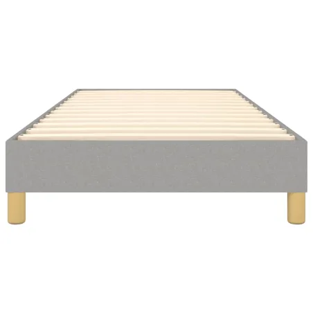 Cadre de lit à ressorts gris clair 80x200 cm tissu