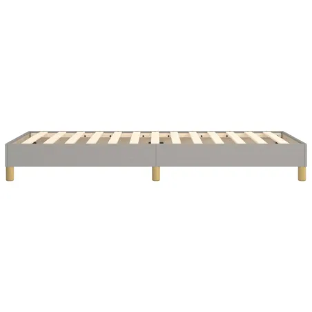 Cadre de lit à ressorts gris clair 80x200 cm tissu