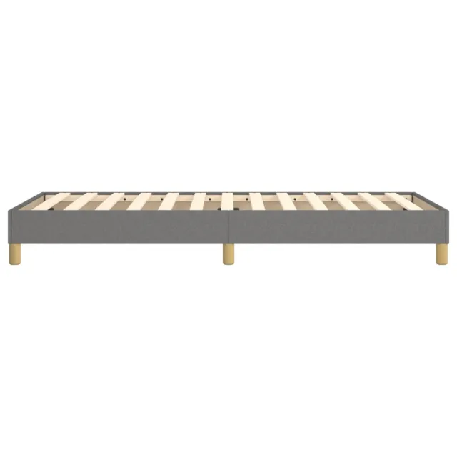 Cadre de lit à ressorts gris foncé 80x200 cm tissu