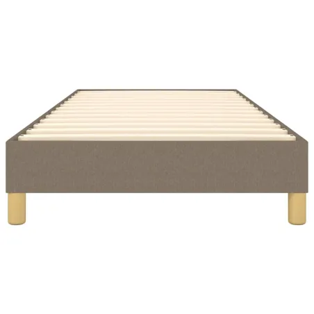 Cadre de lit à ressorts taupe 80x200 cm tissu
