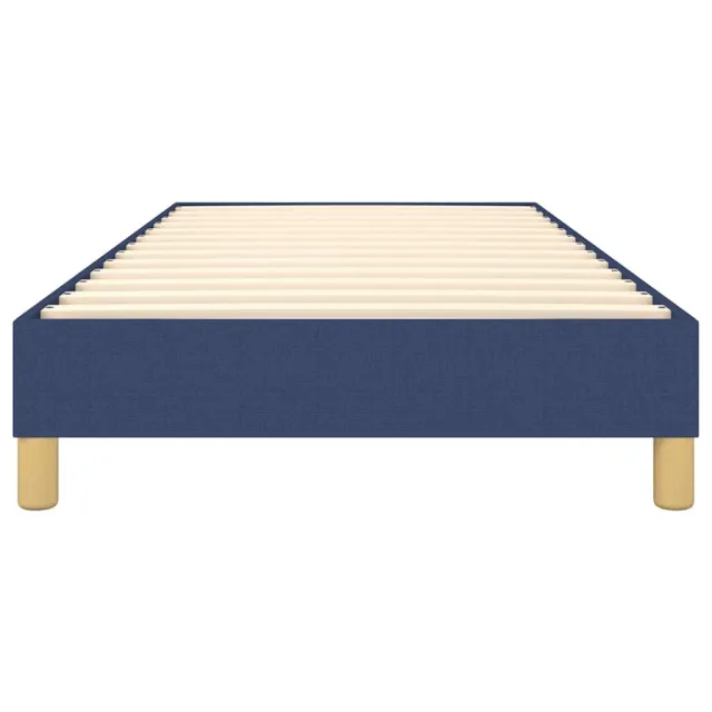 Cadre de lit à ressorts bleu 80x200 cm tissu