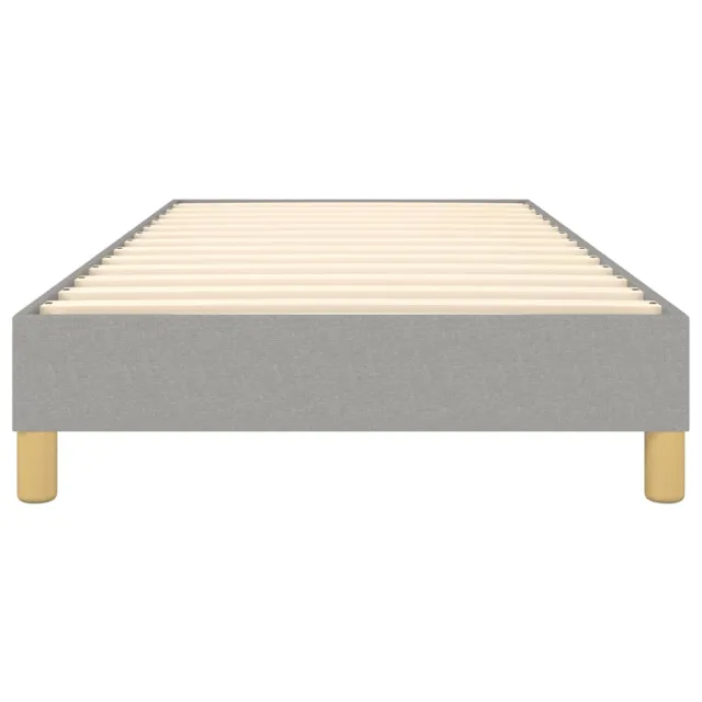 Cadre de lit à ressorts gris clair 90x190 cm tissu