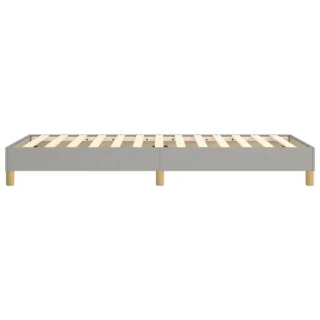 Cadre de lit à ressorts gris clair 90x190 cm tissu