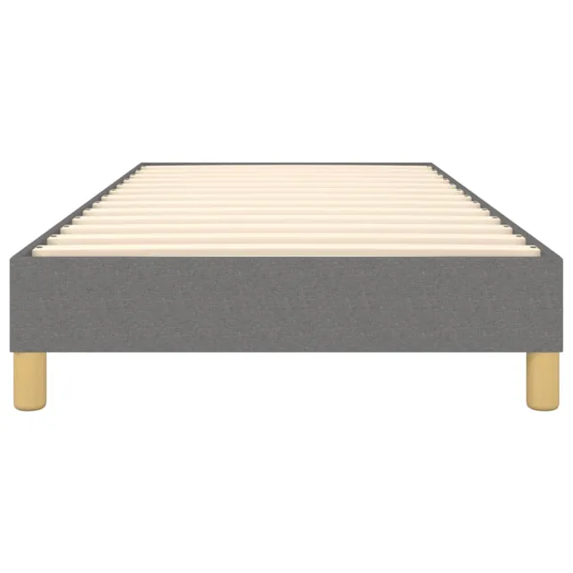 Cadre de lit à ressorts gris foncé 90x190 cm tissu