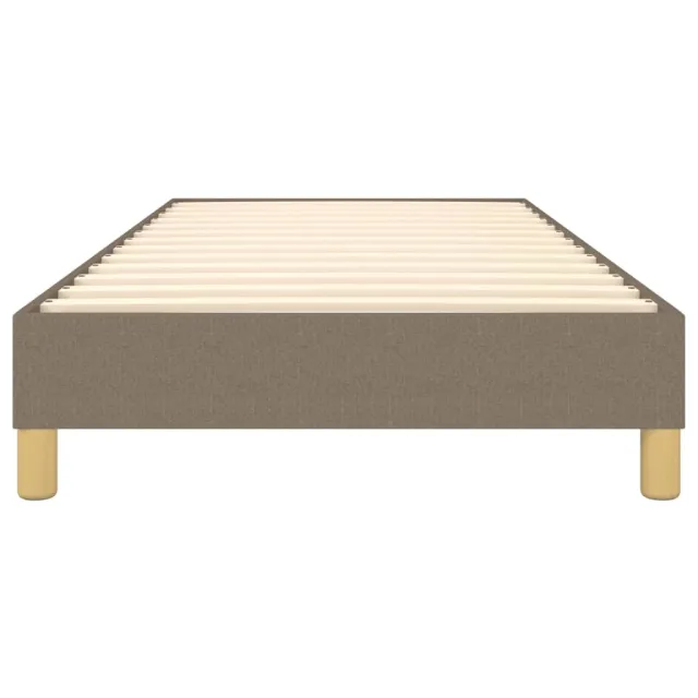 Cadre de lit à ressorts taupe 90x190 cm tissu