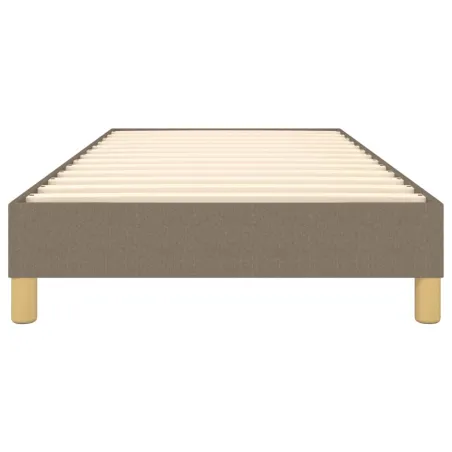 Cadre de lit à ressorts taupe 90x190 cm tissu